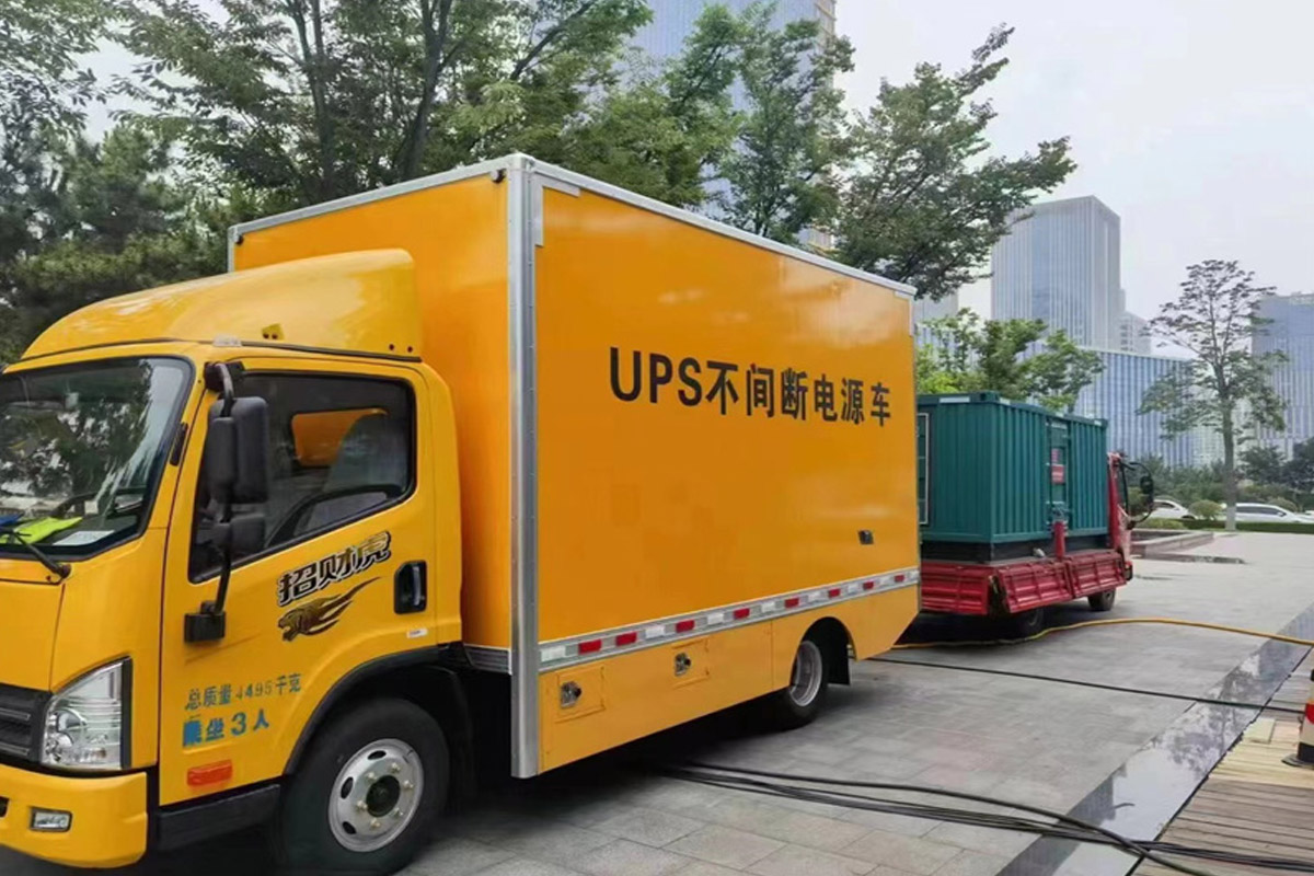 孝感发电机租赁施工现场