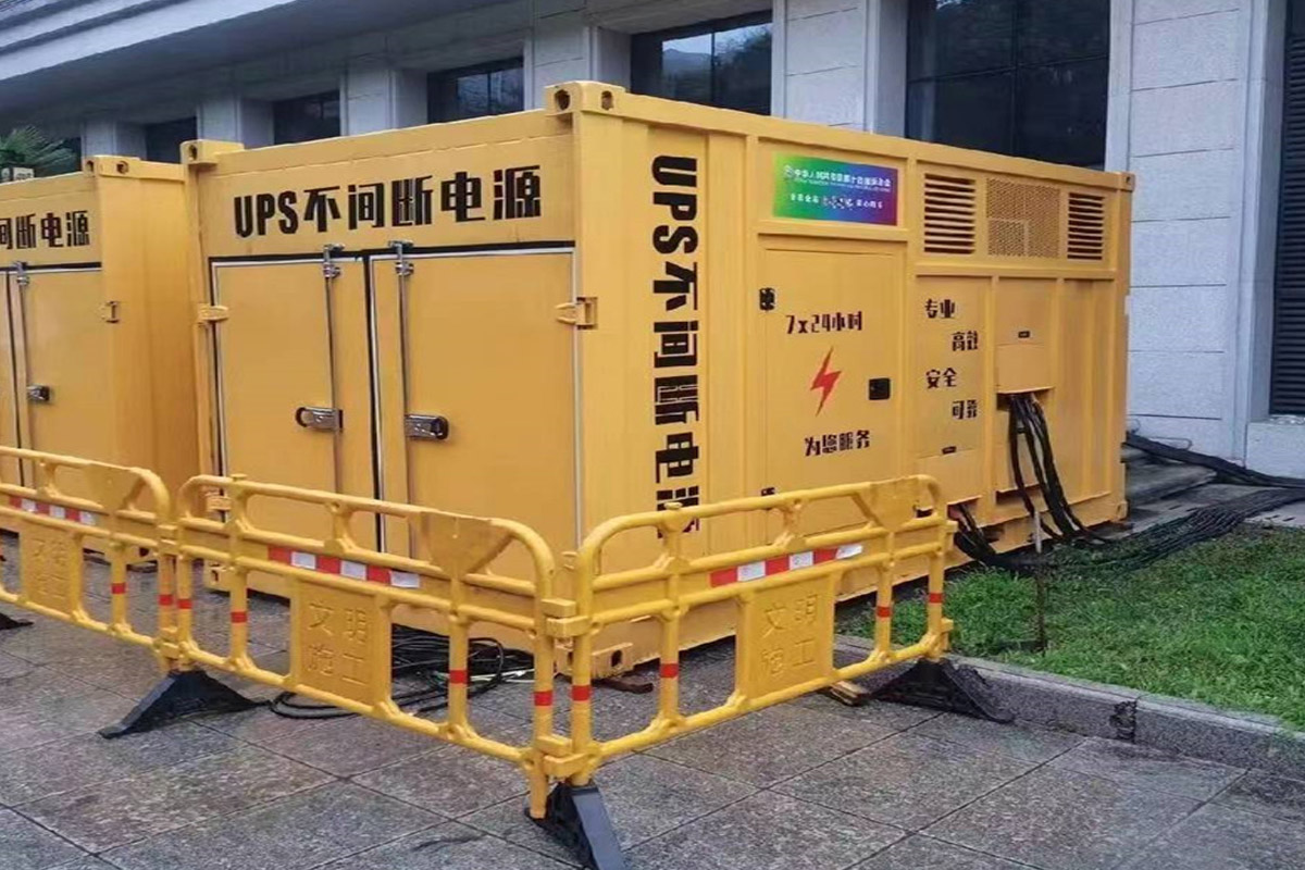 孝感发电机租赁施工现场