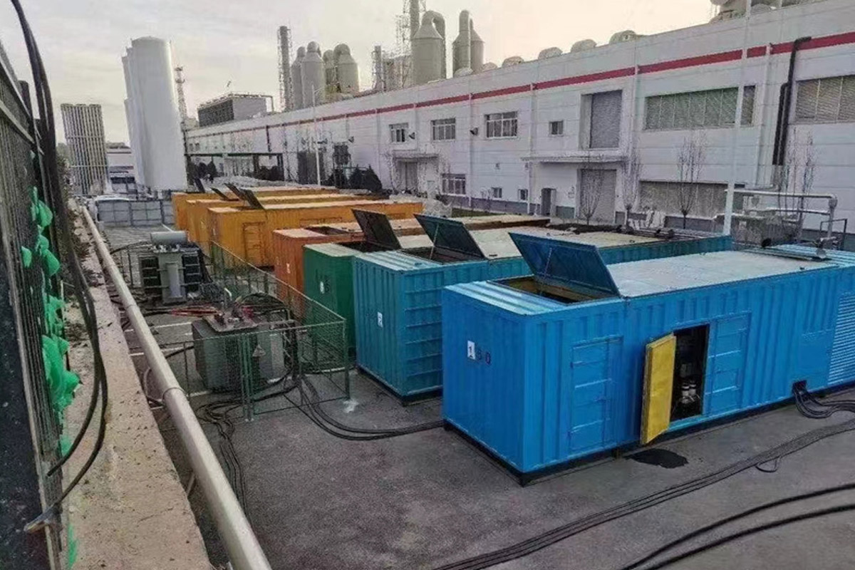 孝感发电机租赁施工现场